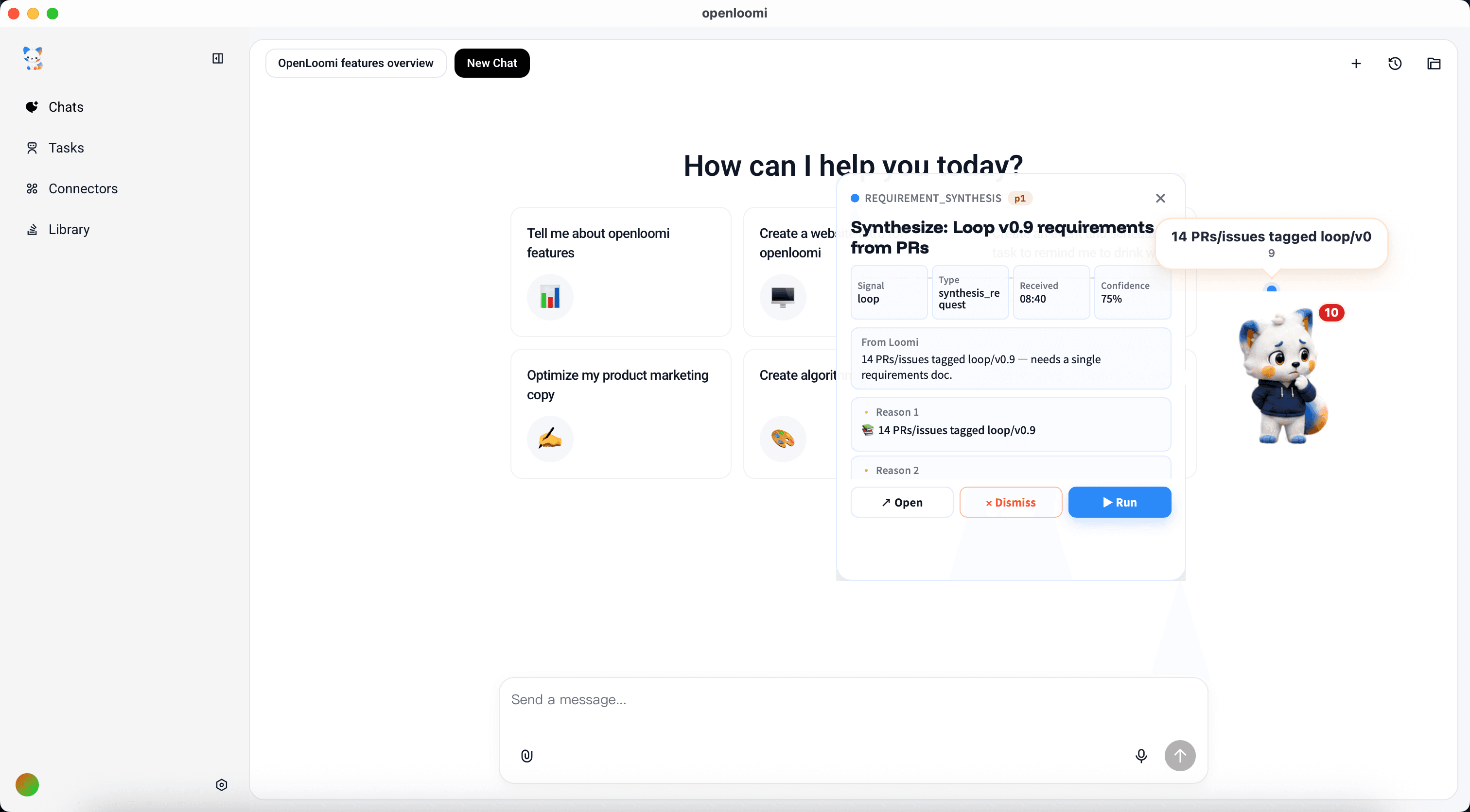 Loop card — REQUIREMENT_SYNTHESIS for 14 PRs/issues tagged loop/v0.9