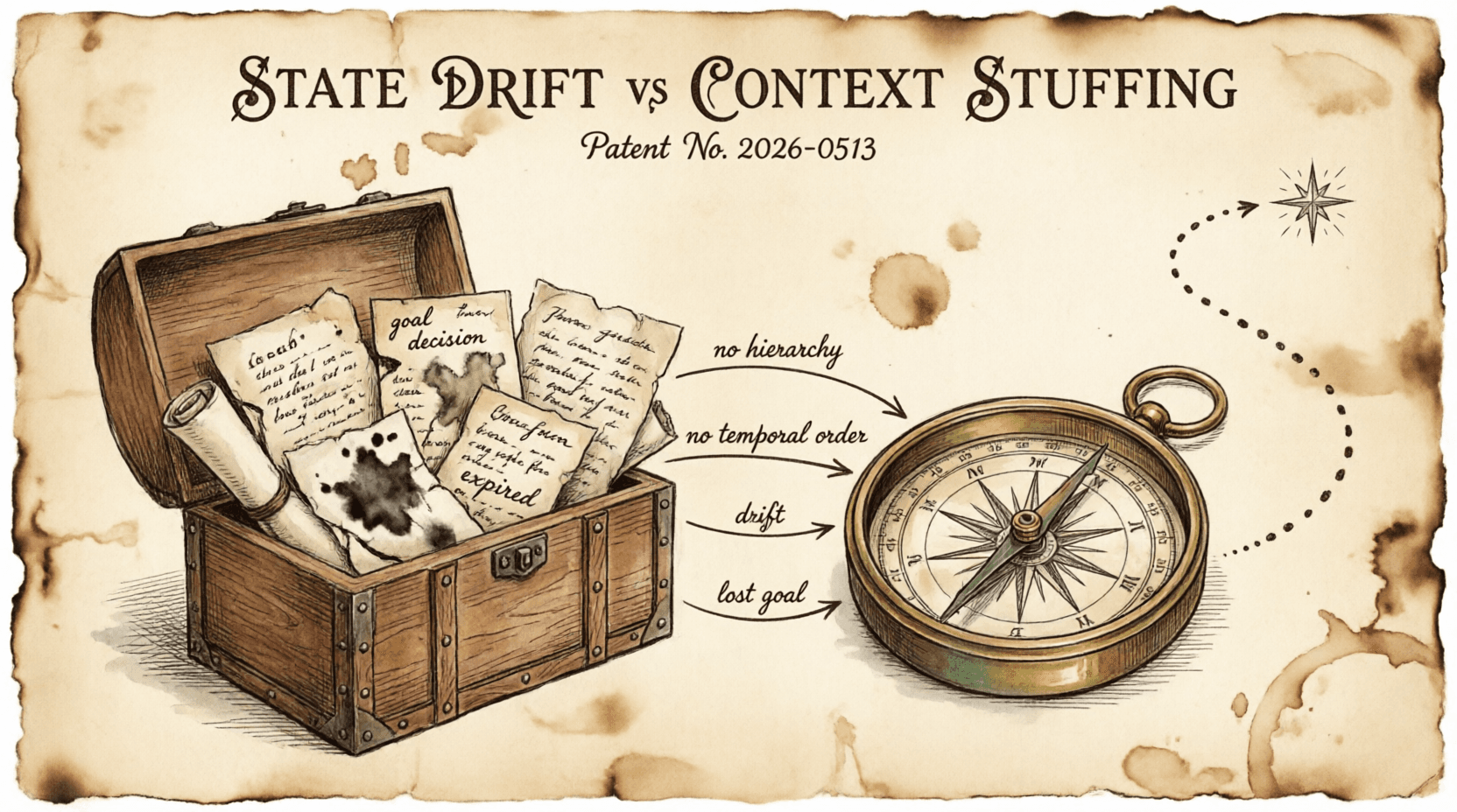 State Drift vs Context Stuffing — Patent No. 2026-0513