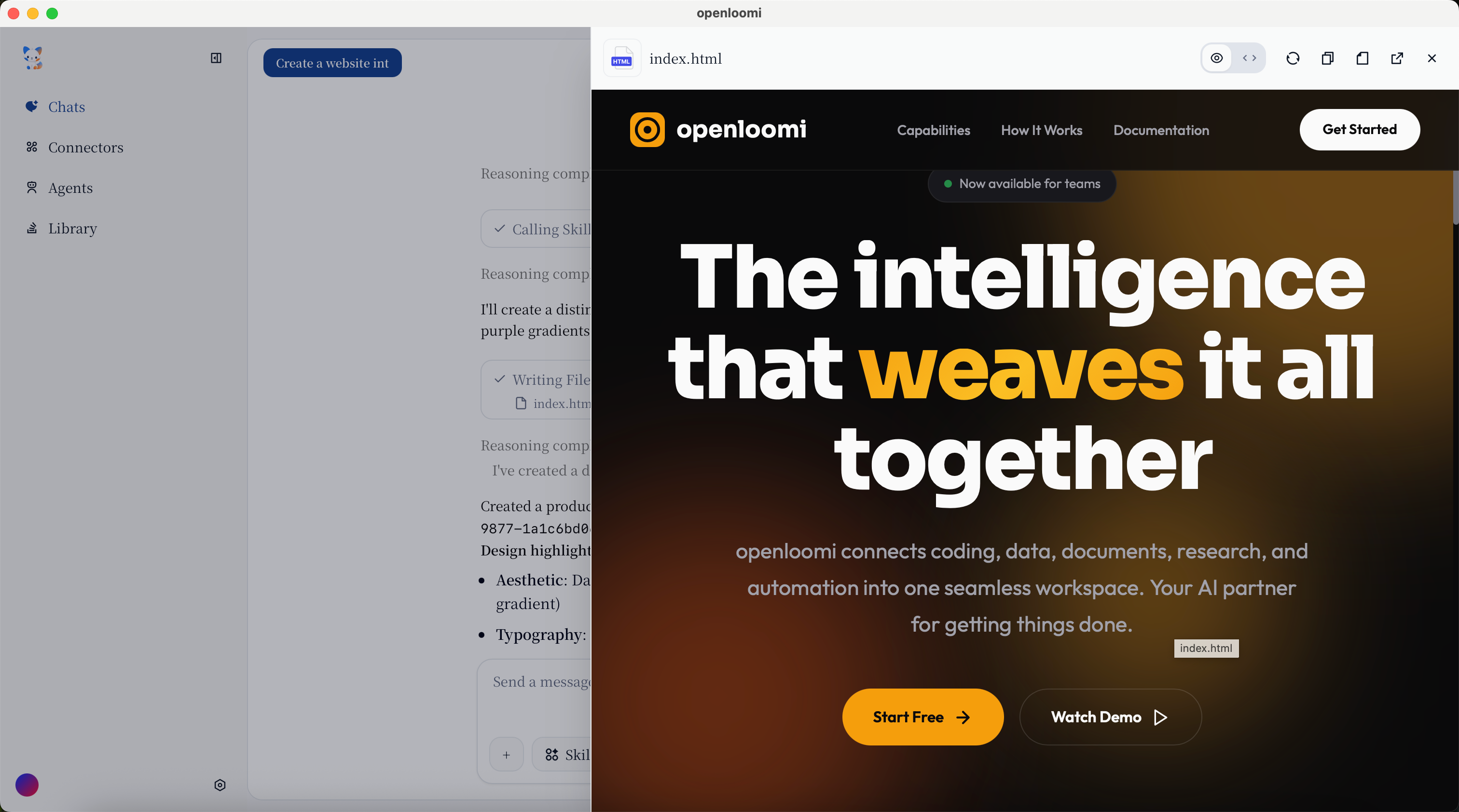 OpenLoomi App Generation